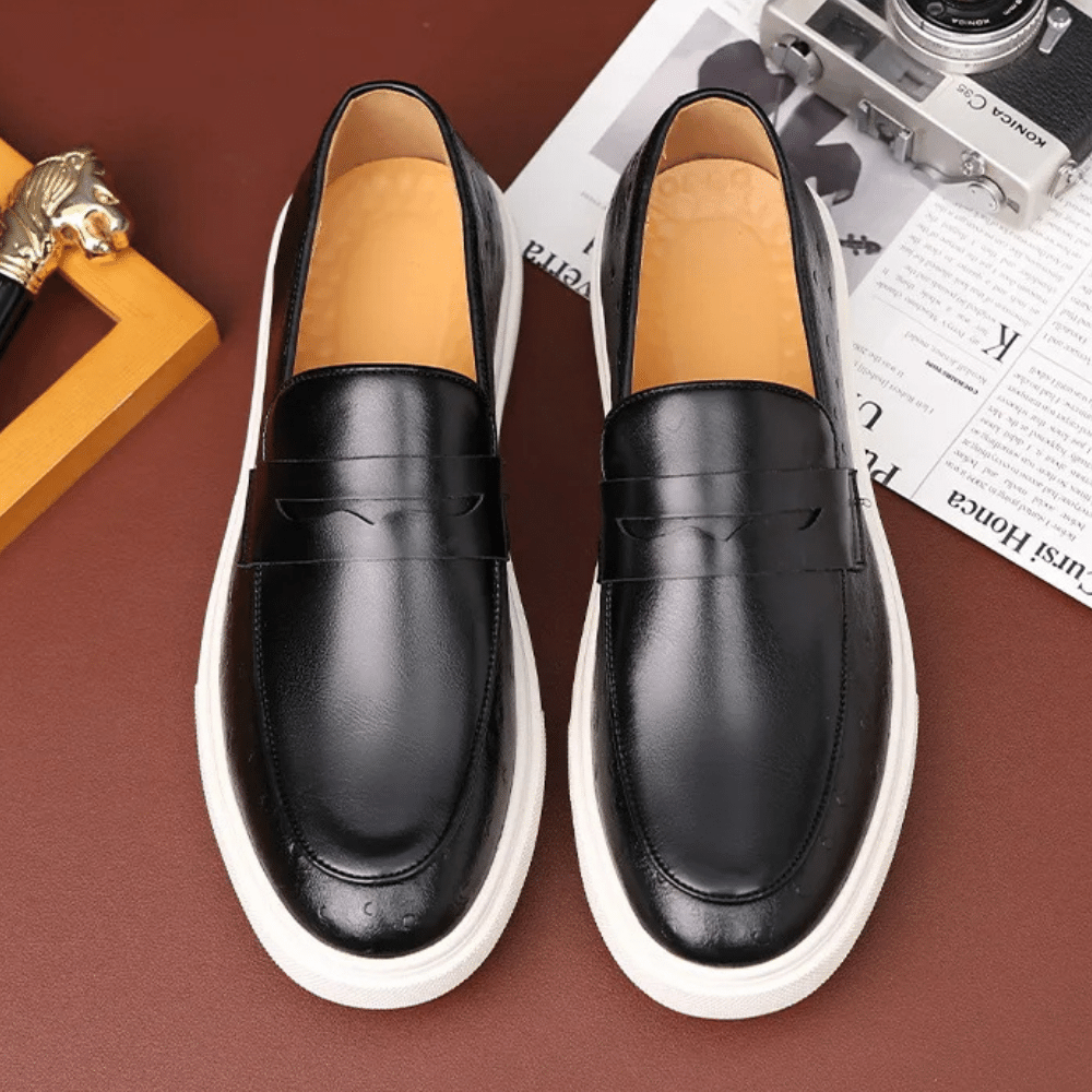 Leather Moccasin Slip-On for Men by Norva