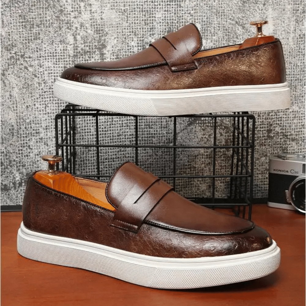 Leather Moccasin Slip-On for Men by Norva