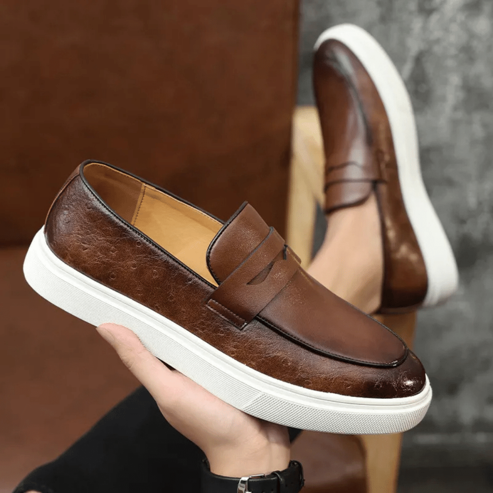 Leather Moccasin Slip-On for Men by Norva