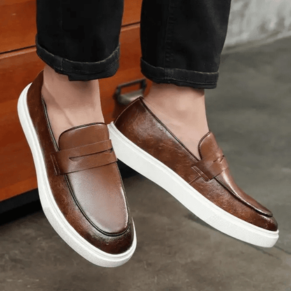 Leather Moccasin Slip-On for Men by Norva